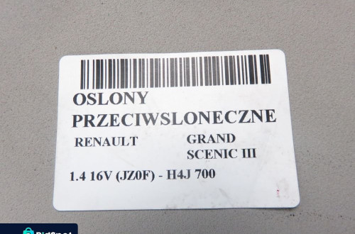 OSŁONA PRZECIWSŁONECZNA LEWA SCENIC III