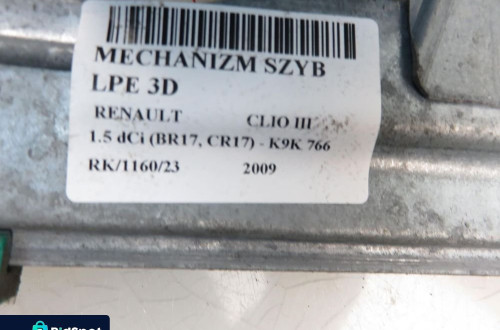 PODNOŚNIK SZYBY LEWY 3D CLIO III 8200826168B