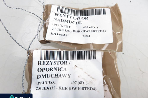 REZYSTOR DMUCHAWY PEUGEOT 407 (6D_) 7737080601AF