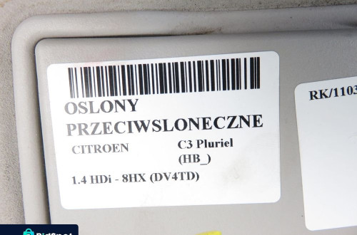 OSŁONA PRZECIWSŁONECZNA LEWA CITROEN C3 Pluriel