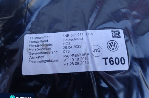 KOMPLET DYWANIKÓW VW TIGUAN 5NB863011 RADOM
