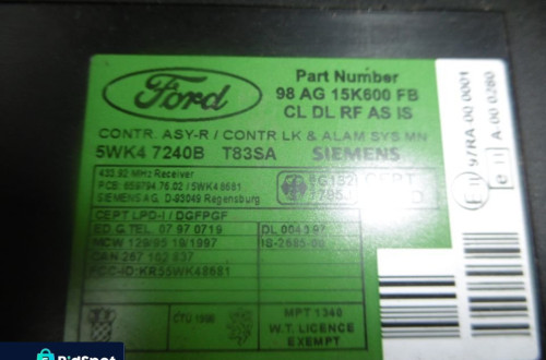 Sterownik Moduł komfortu Ford Cougar Focus 98AG15K600FB 5WK4720B
