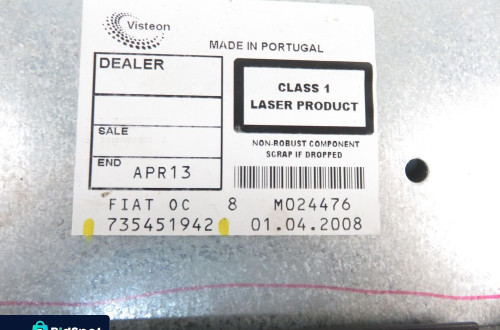 RADIO FIAT BRAVO II 735451942 VP6FCF18C939AF ROZKODOWANE