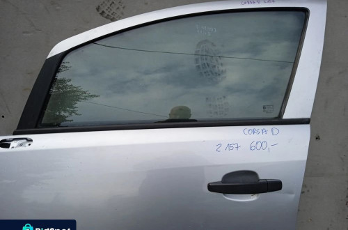 DRZWI LEWE PRZEDNIE OPEL CORSA D  5-DRZWI SZYBA ZAMEK PODNOSNIK