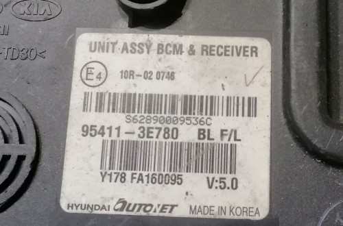 KIA SORENTO I MODUŁ ZAMKA CENTRALNEGO 95411-3E780