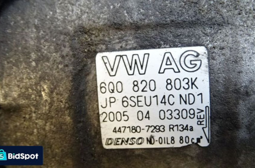 SPRĘŻARKA KLIMATYZACJI VOLKSWAGEN POLO IV LIFT 6Q0820803K
