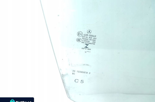 SZYBA DRZWI PRAWY PRZÓD MERCEDES C W205 (2015-2018) COUPE