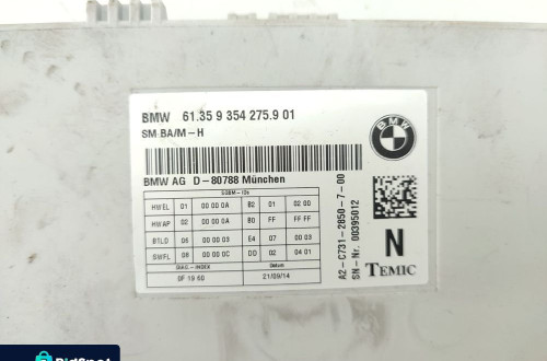 MODUŁ STEROWNIK FOTELA BMW 6 F13 9354275