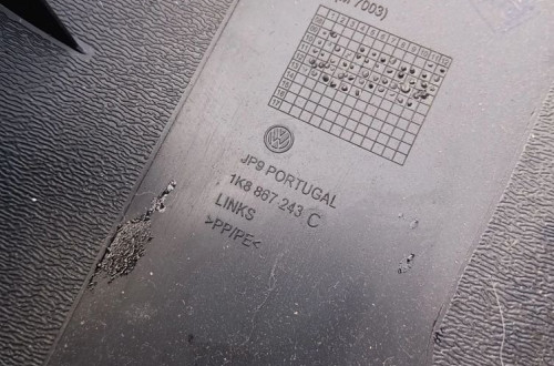 vw scirocco r-line oslona slupka srodkowego gorna lewa prawa 1k8867244c 1k8867243c