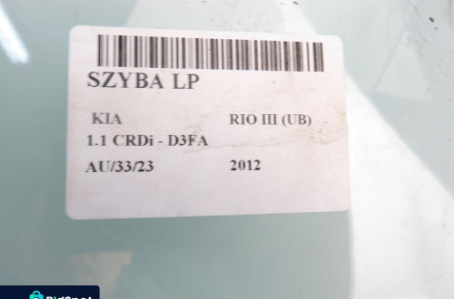 SZYBA LEWA PRZEDNIA 3D KIA RIO III