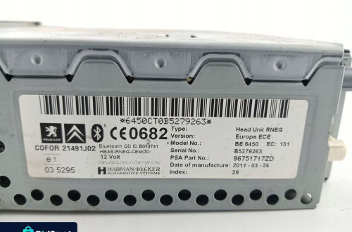 RADIO NAWIGACJA GPS CITROEN C5 III X7 LIFT (2010-2012) 96751717ZD RNEG