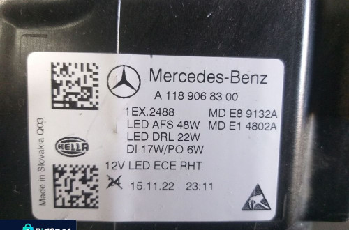 LAMPA PRZÓD LEWA MERCEDES CLA W118 FULL LED HP A1189068300