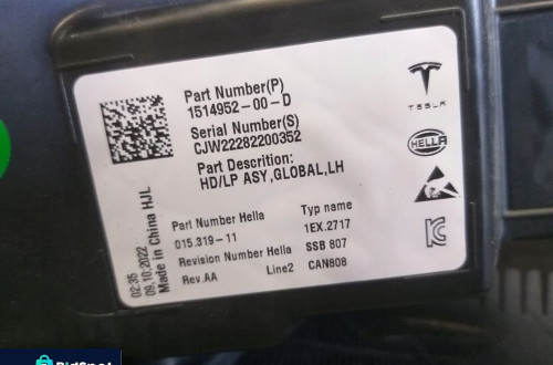 LAMPA LAMPY PRZÓD TESLA 3 III LIFT FULL LED