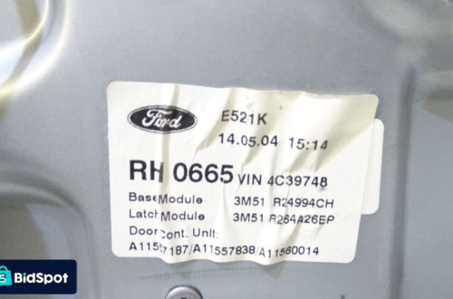 PODNOŚNIK SZYB PRAWY TYŁ FORD FOCUS C-MAX 1.8