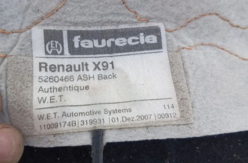 renault laguna iii 3 mata fotela siedzenia