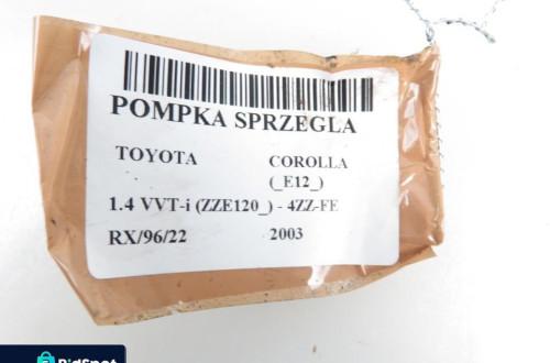 POMPKA SPRZĘGŁA TOYOTA COROLLA E12 1.4 VVT-i