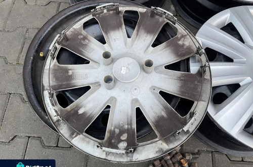 FELGI STALOWE + ORI KOŁPAKI + ŚRUBY R16 6.5J ET50 5X112 VW CADDY GOLF JETTA AUDI SKODA PROSTE! SPRAWDZONE STALÓWKI