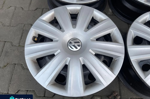 FELGI STALOWE + ORI KOŁPAKI + ŚRUBY R16 6.5J ET50 5X112 VW CADDY GOLF JETTA AUDI SKODA PROSTE! SPRAWDZONE STALÓWKI