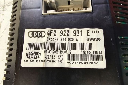 LICZNIK ZEGARY AUDI A6 C6 3.2 FSI 4F0920931E EU