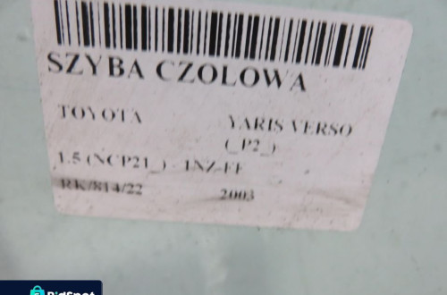 SZYBA CZOŁOWA TOYOTA YARIS VERSO