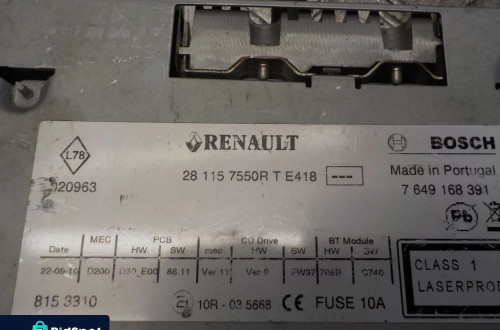 RENAULT MEGANE 3 III SCENIC 3 RADIO 281157550R