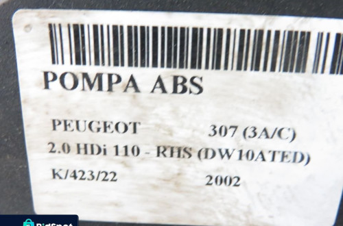 POMPA ABS PEUGEOT 307 (3A/C) 0265950074