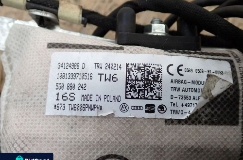PODUSZKA AIRBAG FOTELA PRAWEGO VW VOLKSWAGEN GOLF 7 VII 5G 2012- 5G0880242