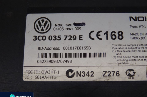 VW PASSAT B6 05-09 2.0TDI STEROWNIK MODUŁ TELEFONU 3C0035729E