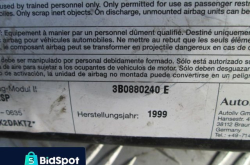 AUDI A4 B5 PODUSZKA AIRBAG FOTELA PRAWA 3B0880240E