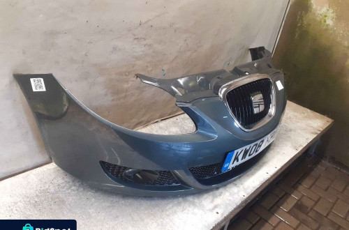 ^ ZDERZAK PRZÓD PRZEDNI SEAT LEON 2 II LS7Z SZARY GRAFIT GRAFITOWY HALOGENY