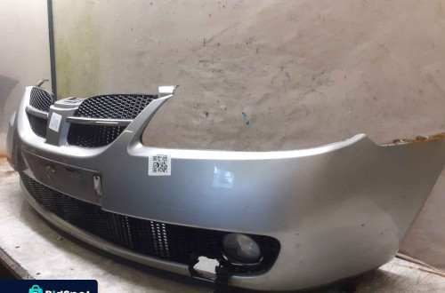 ^ ZDERZAK PRZÓD PRZEDNI DO NISSAN ALMERA N16 LIFT FL KL0K SREBRNY HALOGENY