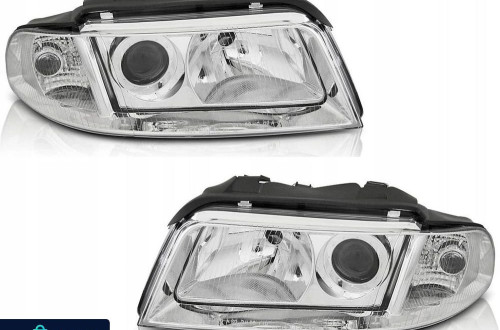 Reflektory Lampy kpl Soczewka Clear Chrom Tyc Audi a4 b5 8d Lift 1999-2001