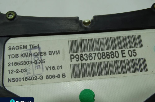 LICZNIK ZEGARY PEUGEOT 307 2.0 HDI P9636708880E EUROPA F-VAT