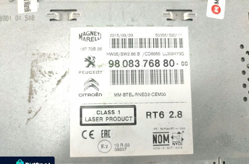RADIO NAWIGACJA GPS PEUGEOT 508 I (2010-2014) 9808376880 RNEG2 RT6