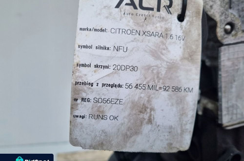 SILNIK KOMPLET Citroen C3 1.6 16V 110KM udokumentowane 92tyś NFU