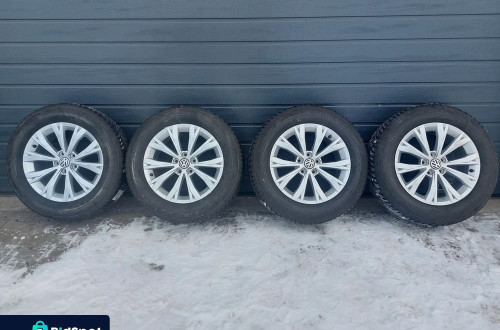 VW TIGUAN FELGI KOŁA OPONY 7J ET40 5X112 BRIDGESTONE BLIZZAK LM001 DOT18 215/65 R17 ORYGINAŁ PROSTE !