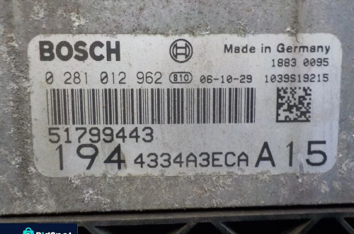FIAT CROMA 1.9 JTD STEROWNIK KOMPUTER SILNIKA 51799443