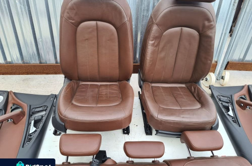 FOTEL FOTELE SKÓRA AUDI A6 C7 SEDAN KOMBI BRĄZ EUROPA PAMIĘĆ KOMPLET