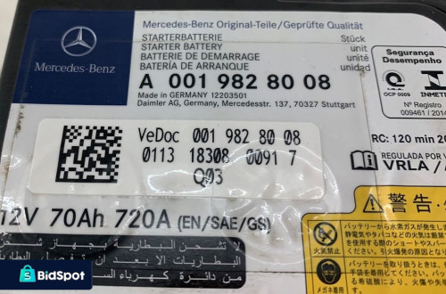 MERCEDES AKUMULATOR A0019828008 12V 70AH 720A 2018 ROK
