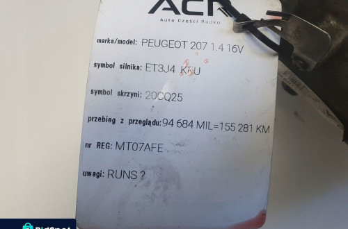 Peugeot 207 1.4 16V KFU SPRĘŻARKA KLIMATYZACJI