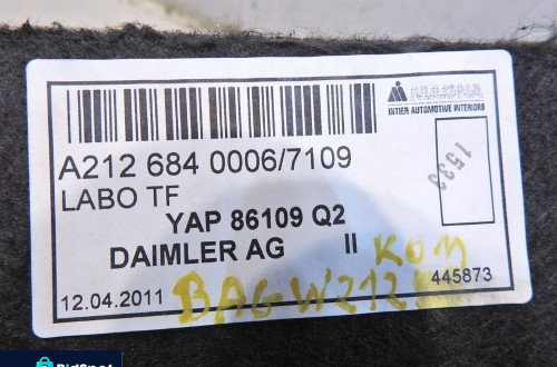 DYWAN WYKŁADZINA BAGAŻNIKA MERCEDES W212 KOMBI A2126840006