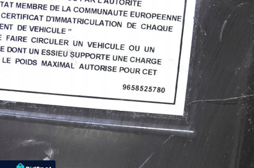 PODŁOGA BAGAŻNIKA CITROEN C4 I COUPE 9658525780