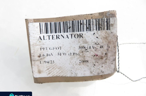 ALTERNATOR PEUGEOT 308 1.6 VTi  A005TG0881ZEB V75769568002