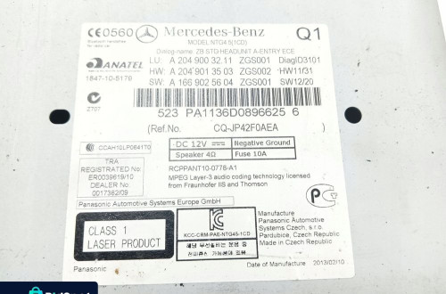RADIO CD NAWIGACJA GPS MERCEDES C W204 S203 LIFT A2049003211