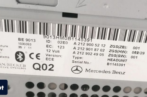 MERCEDES E W212  11r RADIO WYŚWIETLACZ A2129005212