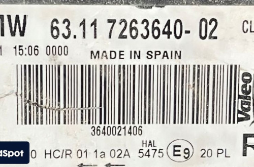 BMW E81 E87 LIFT SILNICZEK LAMPY 7263640