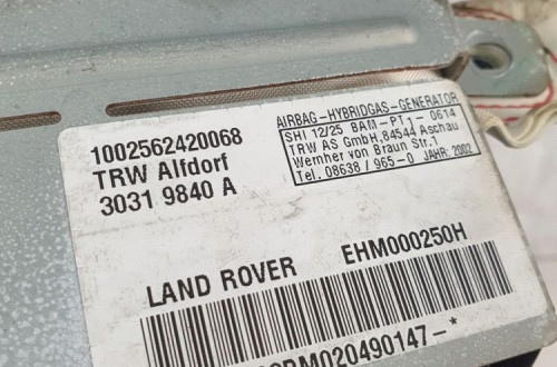 KURTYNA AIRBAG PRAWA RANGE ROVER VOGUE L322