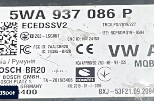 MODUŁ KOMFORTU VW SEAT SKODA AUDI 5WA937086P
