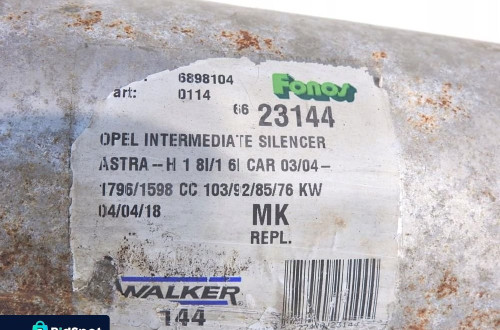 TŁUMIK ŚRODKOWY OPEL ASTRA III H 1.6 16V