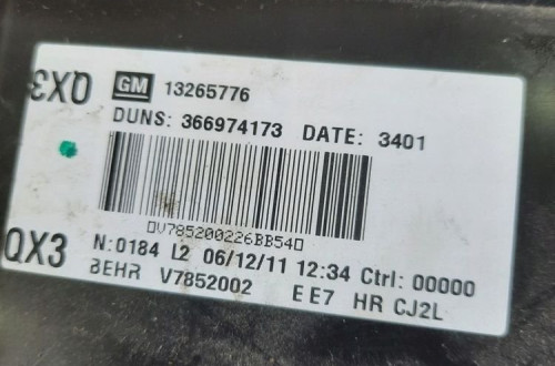 NAGRZEWNICA OPEL ZAFIRA C EUROPA 13265776